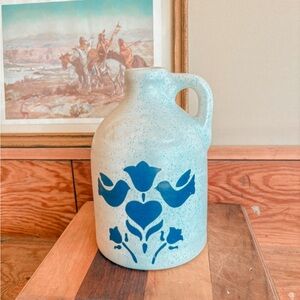 Vintage Blue Floral Jug